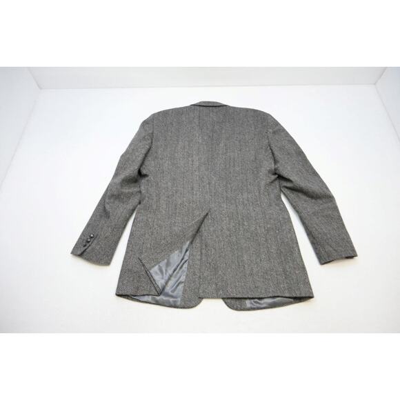 VTG Savile Row Tweed Handwoven Herringbone Wool Blazer Sports Jacket Mens 46 L - Picture 5 of 11